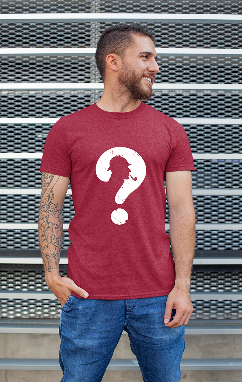 Sweaty Armpits Premium Unisex Printed T-shirts Sherlock Holmes Sherlock In A Question Mark Sir Arthur Conan Doyle Show Minimalistic Design