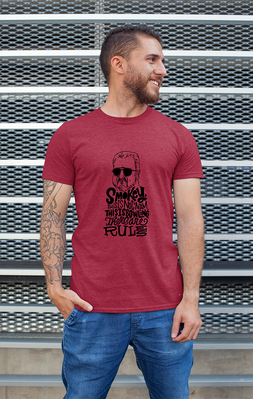 Sweaty Armpits Premium Unisex Printed T-shirts"The Big Lebowski" Coen brother's Dark Comedy Walter Sobchak Minimalistic Design