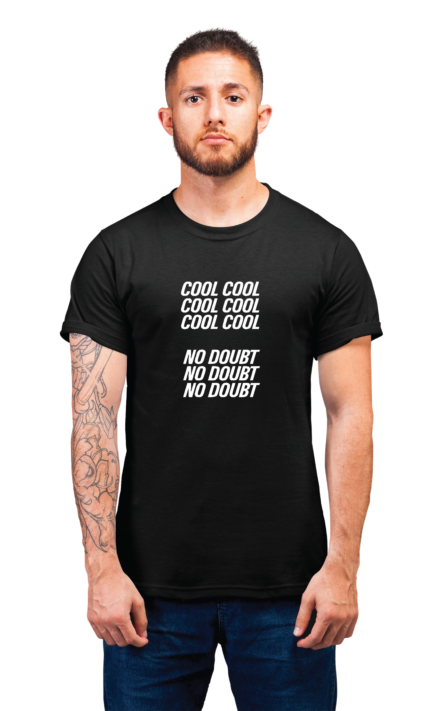 Sweaty Armpits Premium Unisex Printed T-shirts,  Cool No-Doubt, B99 Minimalistic Design