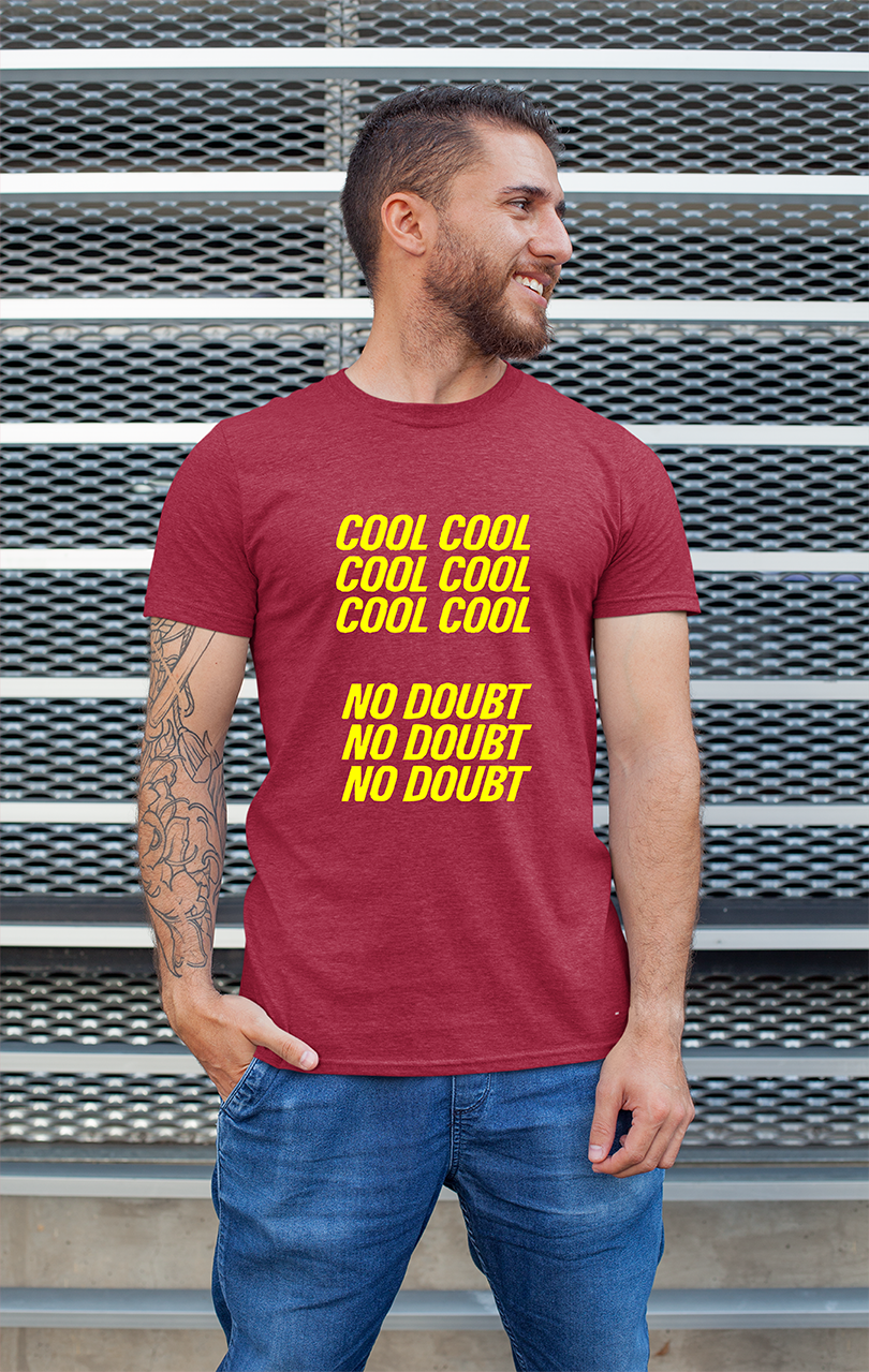 Sweaty Armpits Premium Unisex Printed T-shirts,  Cool No-Doubt, B99 Minimalistic Design