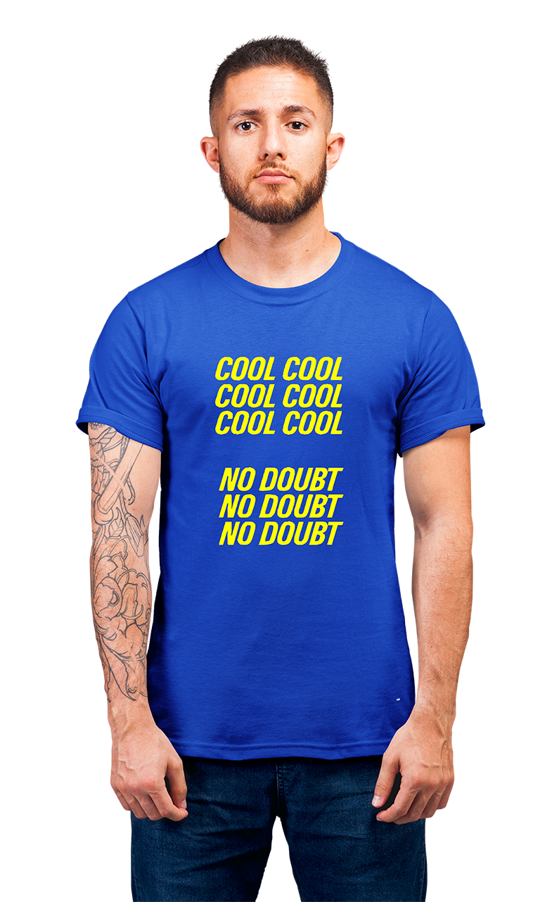 Sweaty Armpits Premium Unisex Printed T-shirts,  Cool No-Doubt, B99 Minimalistic Design