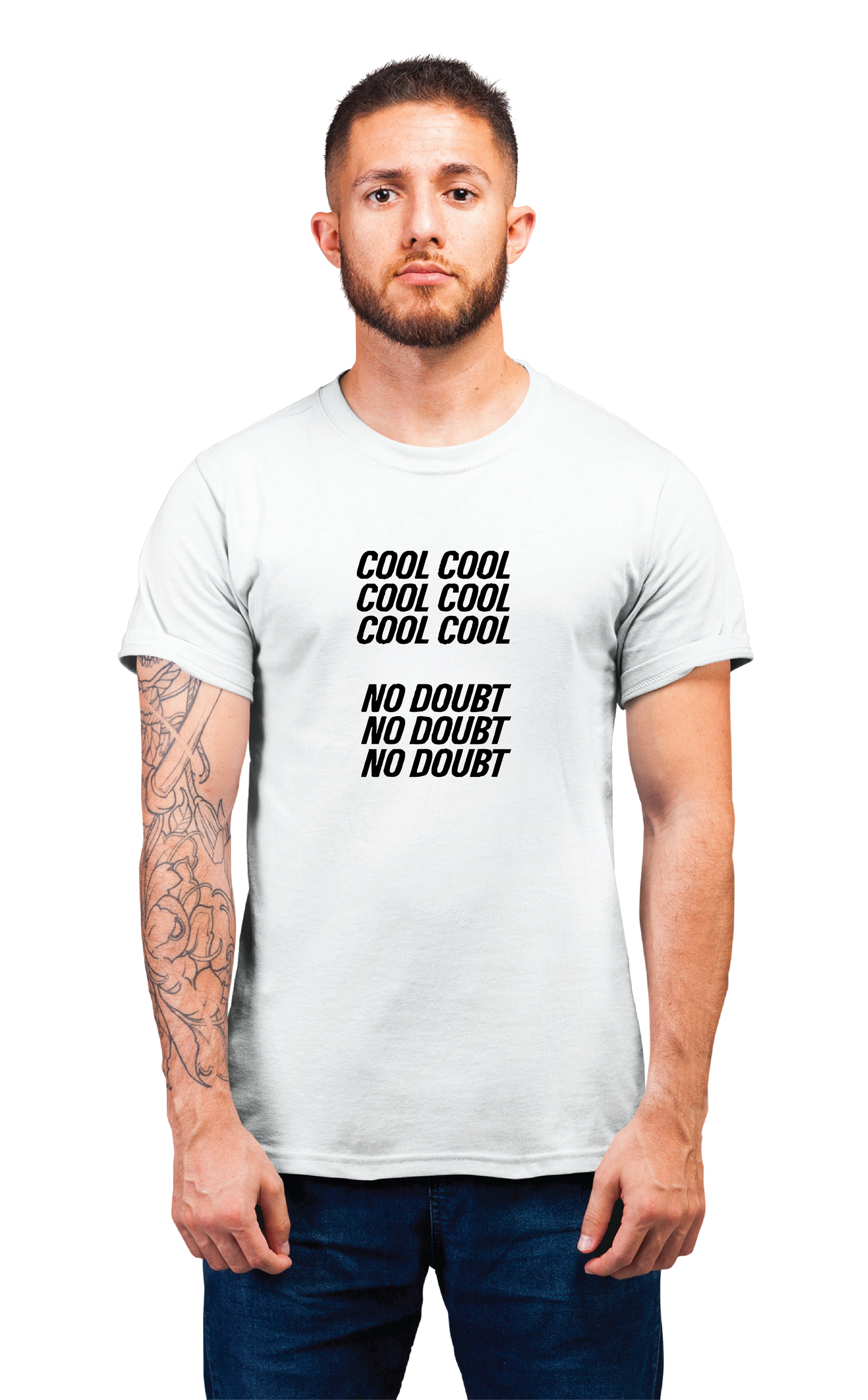 Sweaty Armpits Premium Unisex Printed T-shirts,  Cool No-Doubt, B99 Minimalistic Design