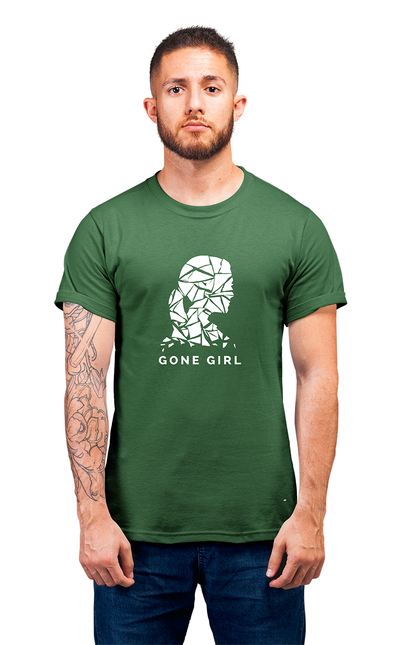 Sweaty Armpits Premium Unisex Printed T-shirt  "GONE GIRL" "Gillian Flynn" "Treasure hunt" "Rosamund pike" "David Fincher" Psychological Thriller Movie, Movie Enthusiast Special   Minimalistic Design