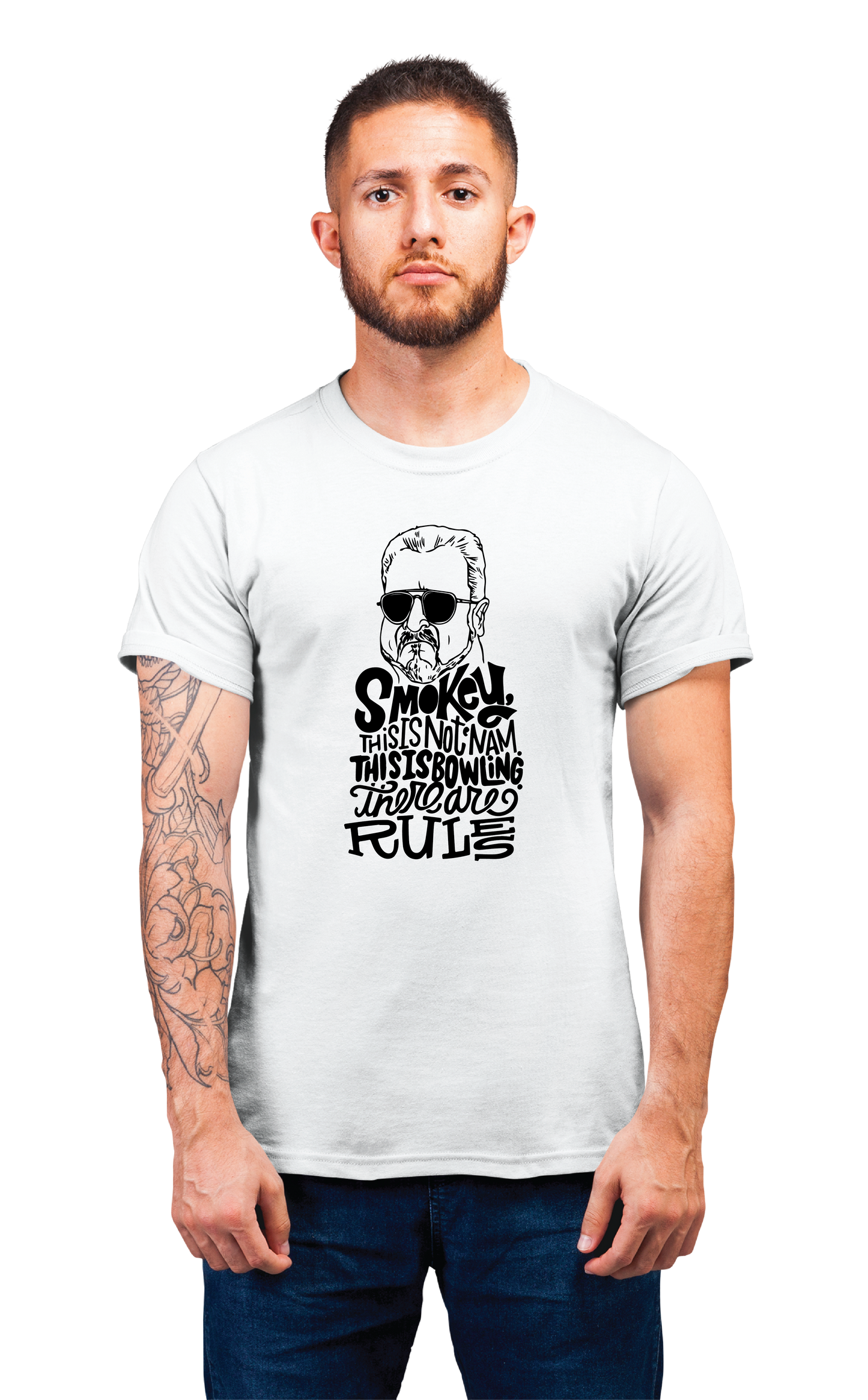 Sweaty Armpits Premium Unisex Printed T-shirts"The Big Lebowski" Coen brother's Dark Comedy Walter Sobchak Minimalistic Design
