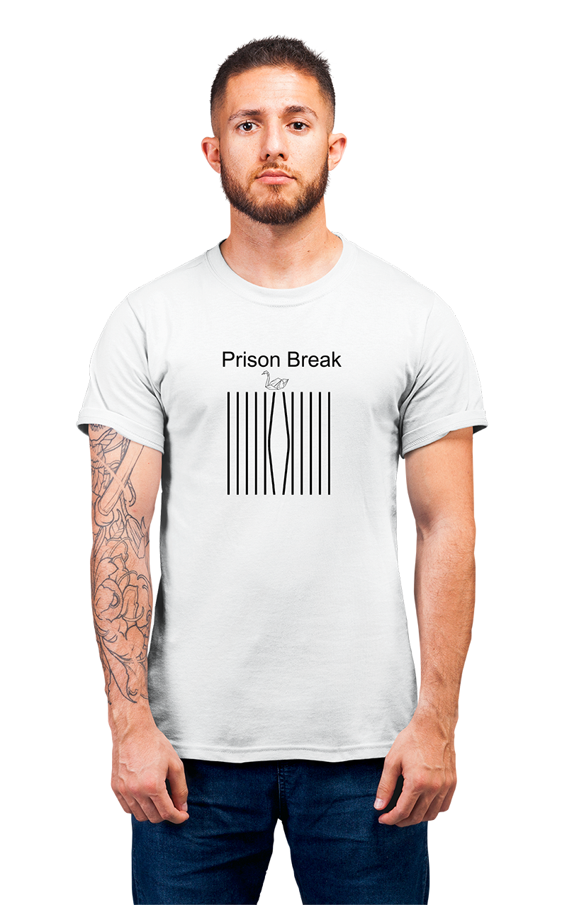 Sweaty Armpits Premium Unisex Printed T-shirts Prison Break Iconic T.V Show Thriller Minimalistic Design