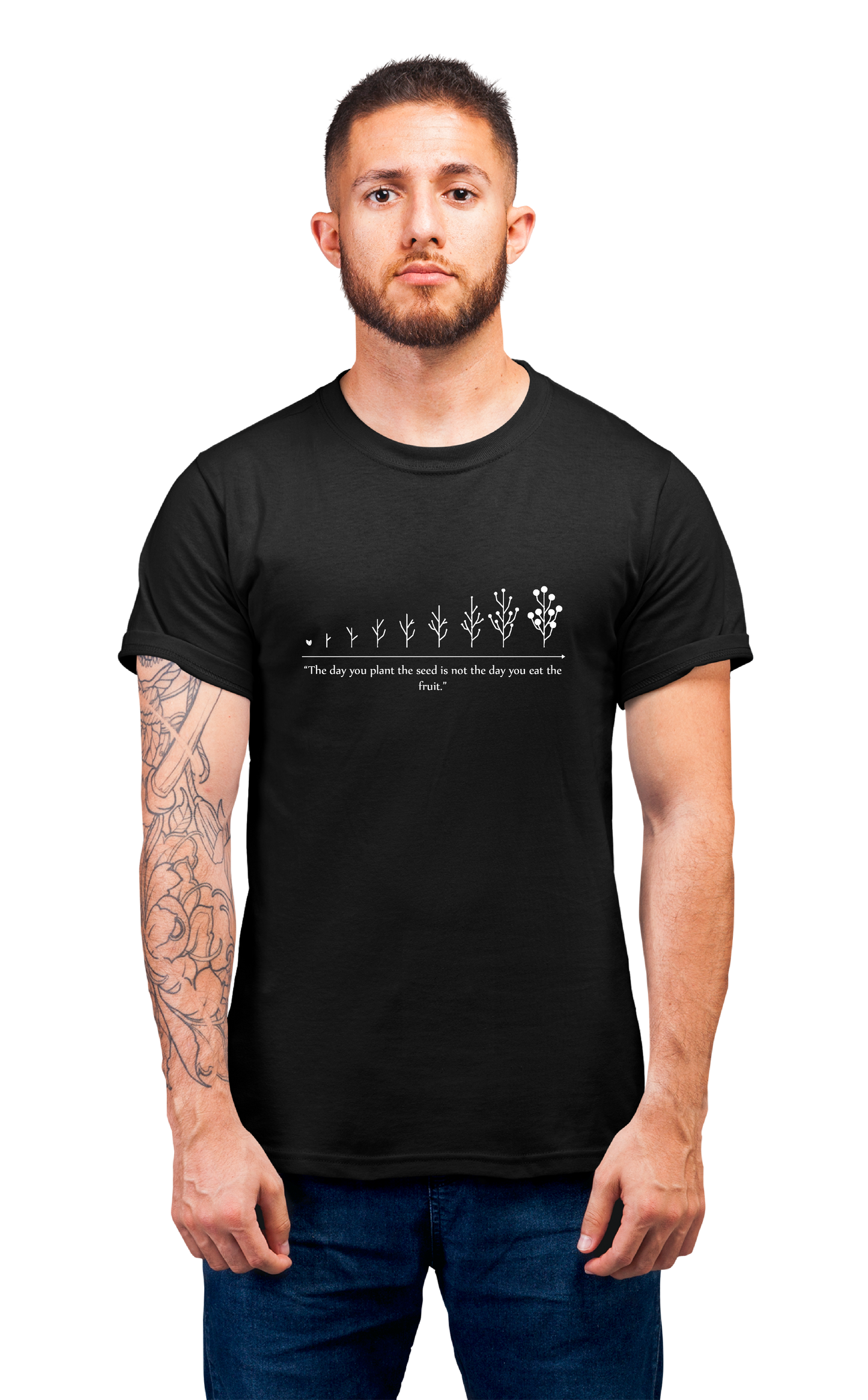 Minimalist movie-inspired T-shirt with a round neck and breathable 180 GSM material