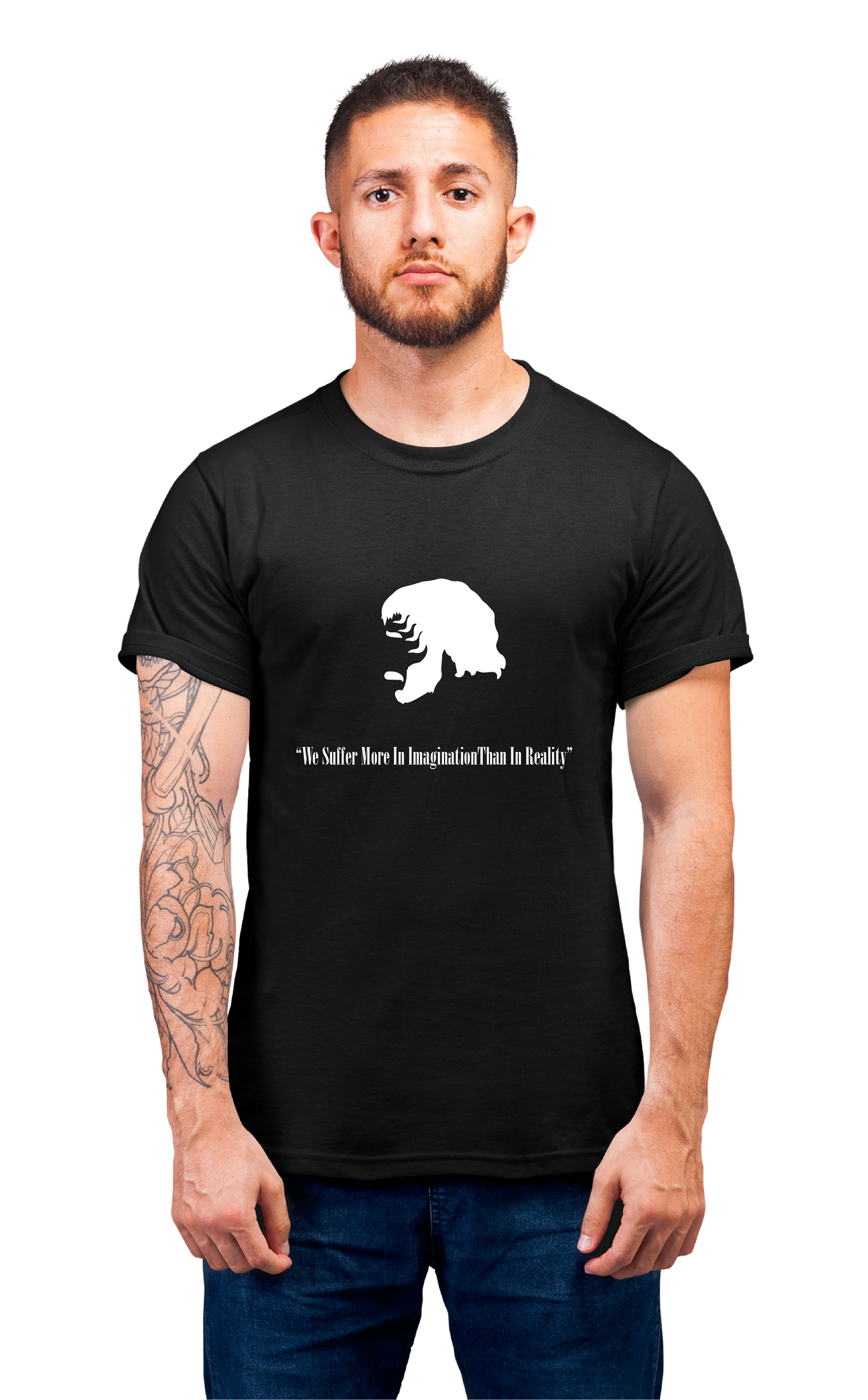 Minimalist movie-inspired T-shirt with a round neck and breathable 180 GSM material