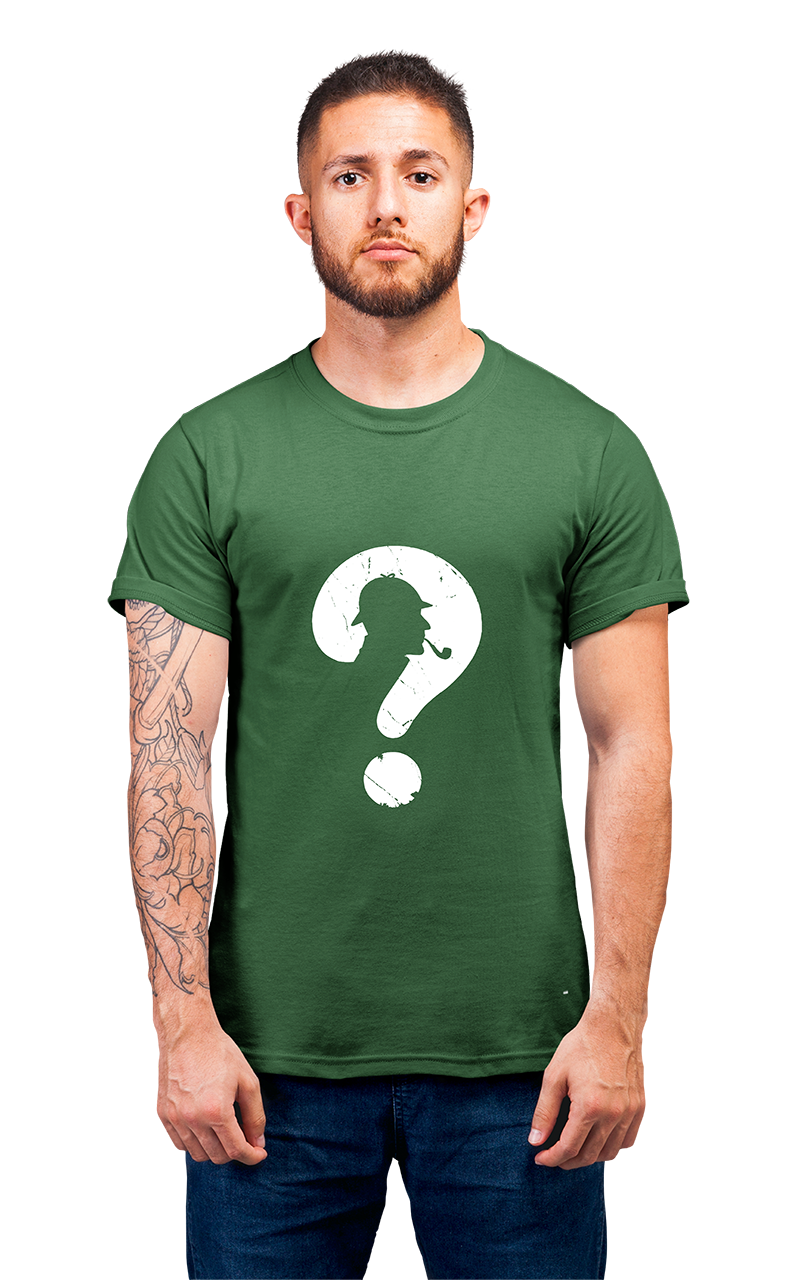 Sweaty Armpits Premium Unisex Printed T-shirts Sherlock Holmes Sherlock In A Question Mark Sir Arthur Conan Doyle  Show Minimalistic Design