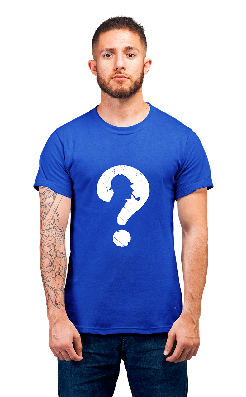Sweaty Armpits Premium Unisex Printed T-shirts Sherlock Holmes Sherlock In A Question Mark Sir Arthur Conan Doyle  Show Minimalistic Design