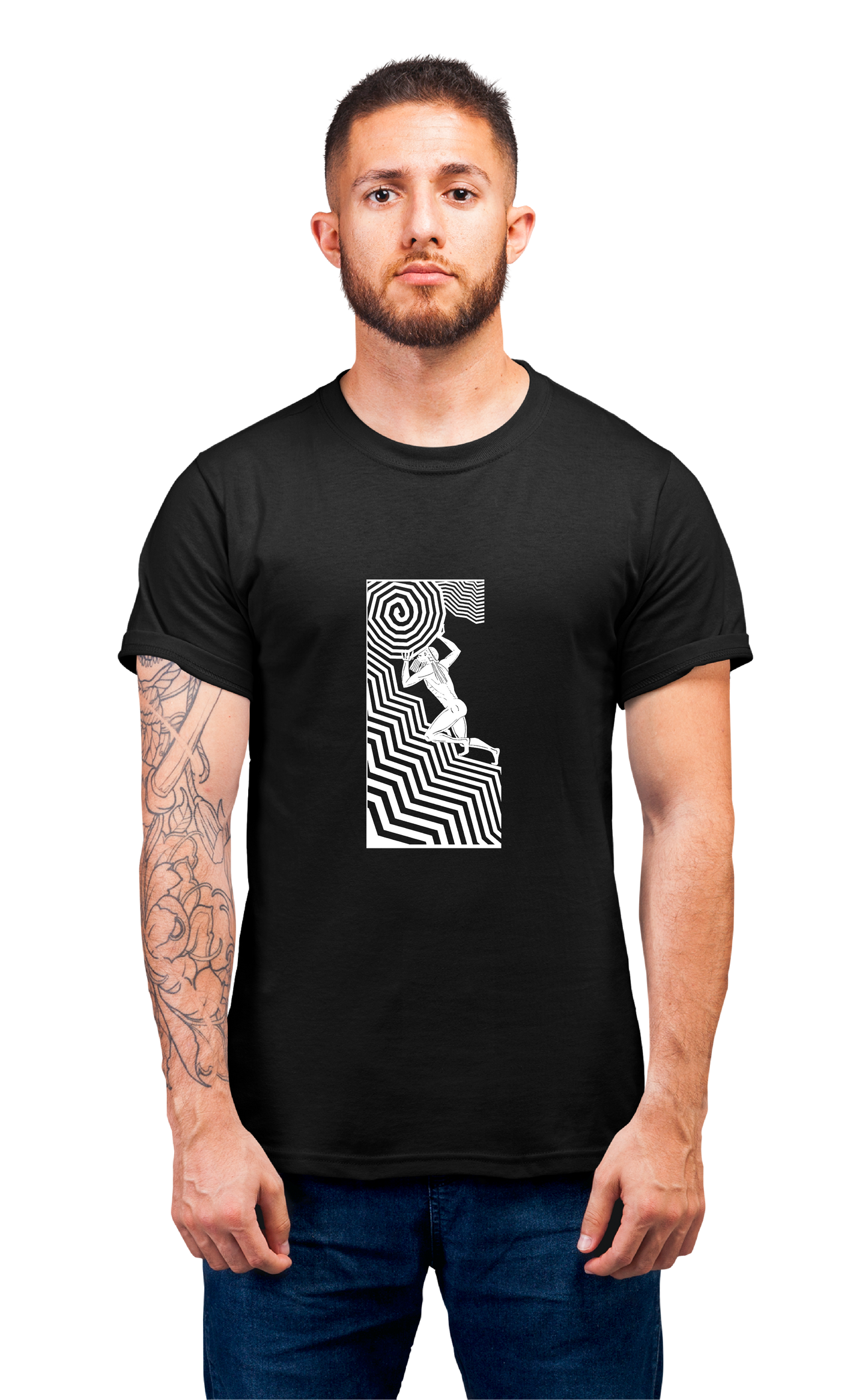 Minimalist movie-inspired T-shirt with a round neck and breathable 180 GSM material