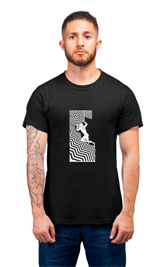 Minimalist movie-inspired T-shirt with a round neck and breathable 180 GSM material