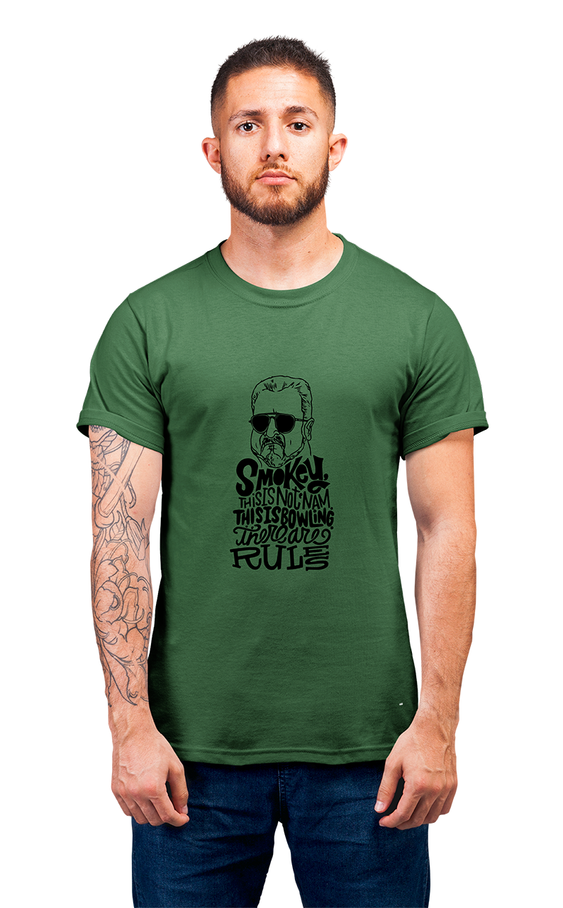 Sweaty Armpits Premium Unisex Printed T-shirts"The Big Lebowski" Coen brother's Dark Comedy Walter Sobchak Minimalistic Design