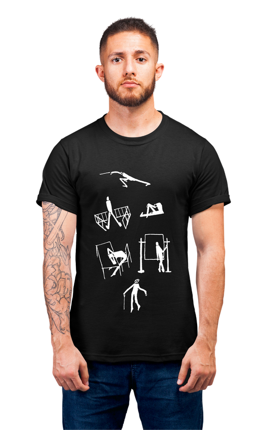 Minimalist movie-inspired T-shirt with a round neck and breathable 180 GSM material