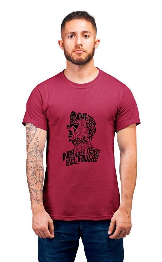 Minimalist movie-inspired T-shirt with a round neck and breathable 180 GSM material