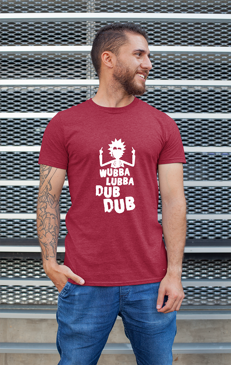 Sweaty Armpits Premium Unisex Printed T-shirt  "Rick And Morty" Animated Comedy Space Sci-Fi "Wabba Labba Dub Dub" Minimalisitc Design